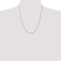14K White Gold 22 inch .85mm Diamond-cut Spiga with Lobster Clasp Chain