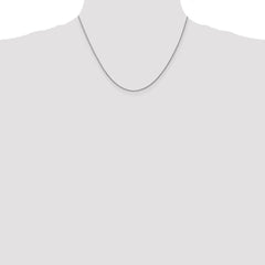 14K White Gold 18 inch 1.05mm Diamond-cut Spiga with Lobster Clasp Chain