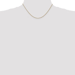 14K 16 inch 1.05mm Diamond-cut Spiga with Lobster Clasp Chain