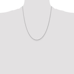 14K White Gold 22 inch 1.05mm Spiga with Lobster Clasp Chain