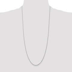 14K White Gold 30 inch 1.05mm Spiga with Lobster Clasp Chain