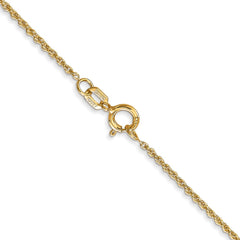 14K 22 inch 1.1mm Baby Rope with Spring Ring Clasp Chain