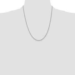 14K White Gold 22 inch 1.8mm Forzantine Cable with Lobster Clasp Chain