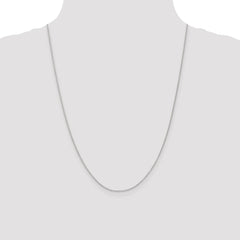 14K White Gold 24 inch 1.2mm Cable with Lobster Clasp Chain