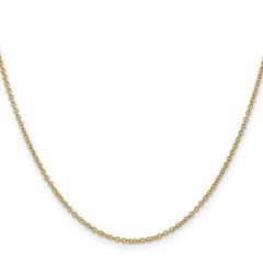 14K 22 inch 1.4mm Round Open Wide Link Cable with Lobster Clasp Chain