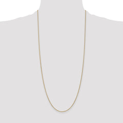 14K 30 inch 1.4mm Round Open Wide Link Cable with Lobster Clasp Chain