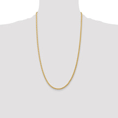 14k 26 inch 3mm Parisian Wheat with Lobster Clasp Chain