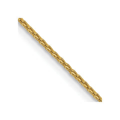 14k 20 inch 1mm Parisian Wheat with Lobster Clasp Chain