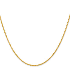 14k 22 inch 1.5mm Parisian Wheat with Lobster Clasp Chain