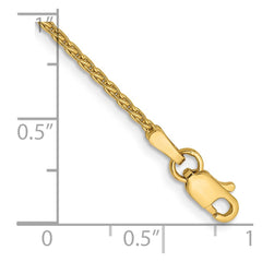 14k 8 inch 1.5mm Parisian Wheat with Lobster Clasp Bracelet