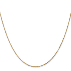 14K 22 inch .8mm Light Baby Rope with Spring Ring Clasp Chain