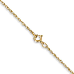 14K 30 inch .8mm Light Baby Rope with Spring Ring Clasp Chain