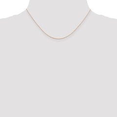 14K Rose Gold 16 inch .5mm Baby Rope with Spring Ring Clasp Chain