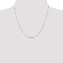 14K Rose Gold 20 inch .5mm Baby Rope with Spring Ring Clasp Chain
