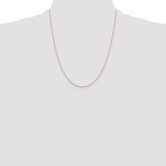 14K Rose Gold 22 inch .5mm Baby Rope with Spring Ring Clasp Chain
