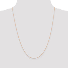 14K Rose Gold 24 inch .5mm Baby Rope with Spring Ring Clasp Chain