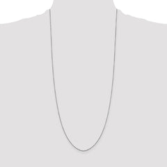 14K White Gold 30 inch .9mm Diamond-cut Round Open Link Cable with Lobster Clasp Chain