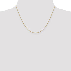 14K 18 inch .9mm Diamond-cut Round Open Link Cable with Lobster Clasp Chain