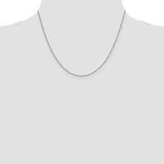 14K White Gold 18 inch 1.4mm Forzantine Cable with Lobster Clasp Chain