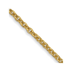 14K 18 inch 1.4mm Forzantine Cable with Lobster Clasp Chain