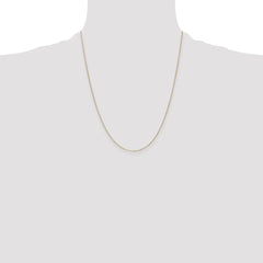 14K 22 inch .8mm Diamond-cut Cable with Spring Ring Clasp Chain