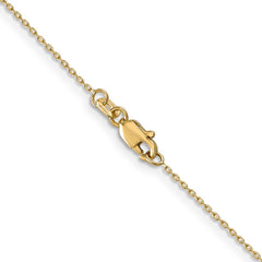 14K 22 inch .8mm Diamond-cut Cable with Lobster Clasp Chain
