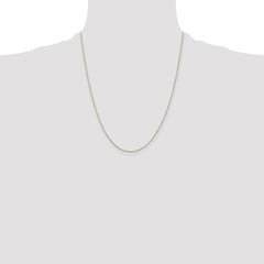 14K 22 inch .8mm Diamond-cut Cable with Lobster Clasp Chain