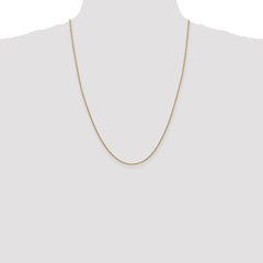 14K 24 inch 1.4mm Round Open Link Cable with Lobster Clasp Chain