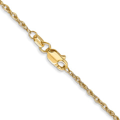 14K 24 inch 1.3 Heavy Baby Rope with Lobster Clasp Chain