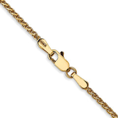 14K 24 inch 1.7mm Diamond-cut Spiga with Lobster Clasp Chain
