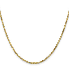 14k 26 inch 2.25mm Parisian Wheat with Lobster Clasp Chain