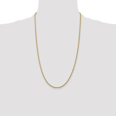 14k 26 inch 2.25mm Parisian Wheat with Lobster Clasp Chain
