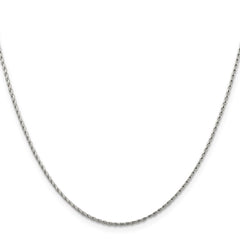 14K White Gold 20 inch 1.25mm Round Parisian Wheat with Lobster Clasp Chain