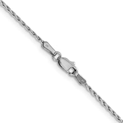 14K White Gold 20 inch 1.25mm Round Parisian Wheat with Lobster Clasp Chain