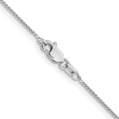 14K White Gold 26 inch .85mm Spiga with Lobster Clasp Chain