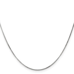 14K White Gold 24 inch .9mm Curb with Spring Ring Clasp Pendant Chain