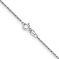 14K White Gold 24 inch .9mm Curb with Spring Ring Clasp Pendant Chain