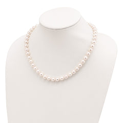 14k 8-9mm White Round Akoya Saltwater Cultured Pearl 20 inch Necklace