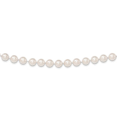 14k 8-9mm White Round Saltwater Akoya Cultured Pearl 8 inch Bracelet