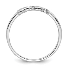Sterling Silver Rhodium-plated Polished BEACH Ring - 3