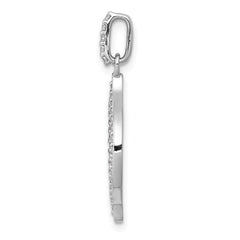 14k White Gold 1/4 carat Diamond Fancy Pendant