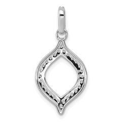 14k White Gold 1/4 carat Diamond Fancy Pendant
