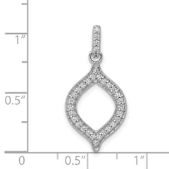 14k White Gold 1/4 carat Diamond Fancy Pendant