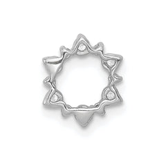 14k White Gold 1/5 carat Diamond Fancy Circle Chain Slide