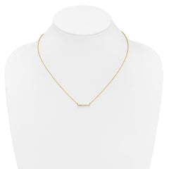 14k Polished 1/3 carat Diamond Bar 18 inch Necklace