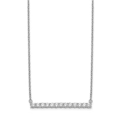 14k White Gold 5/8 carat Diamond Bar 18 inch Necklace