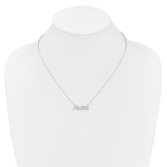 14k White Gold 1/4 carat Diamond FAITH Script 18 inch Necklace