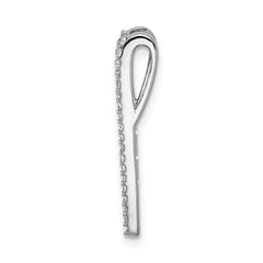 14k White Gold Diamond and Graduated Emerald Fancy Chain Slide