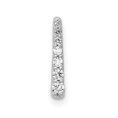 14k White Gold 1/10 carat Diamond Fancy Chain Slide