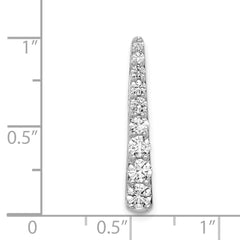 14k White Gold 3/4 carat Diamond Fancy Chain Slide